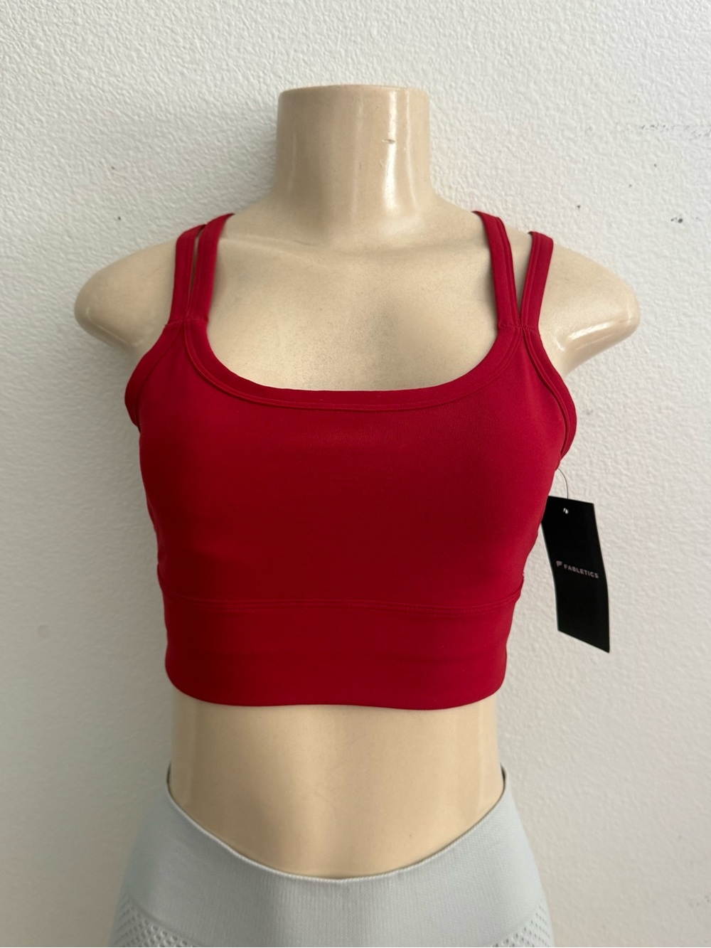 Fabletics Principal Longline medium impact sports bra- Red size XS